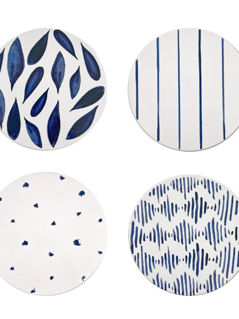 Blue Bay Corkback Coasters - Set Of 4